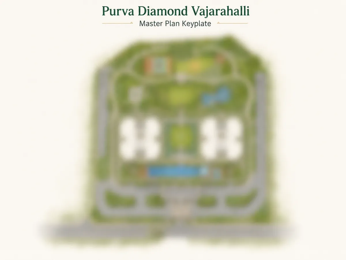 Site master plan reference for Purva Hallmark - twin towers on 3.6 acres Site master plan reference for Purva Hallmark - twin towers on 3.6 acres